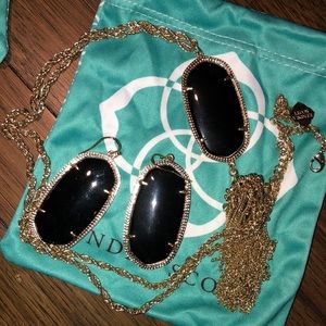 Kendra Scott Danielle & Rayne set! Black & gold